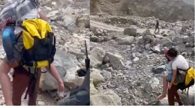 UAE میں ہیٹ اسٹروک کا شکار خاتون کو کندھوں پر اٹھا کر بچانے والا پاکستانی گائیڈ