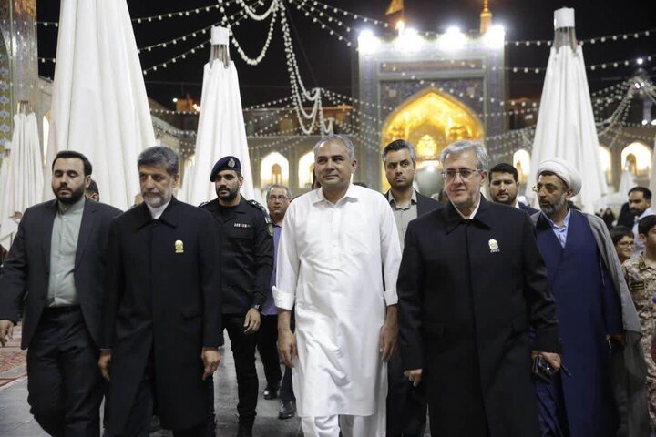 Mohsin Naqvi Imam Reza Shrine: Pakistan Interior Minister visits the holy shrine of Imam Reza (A.S.) in Mashhad