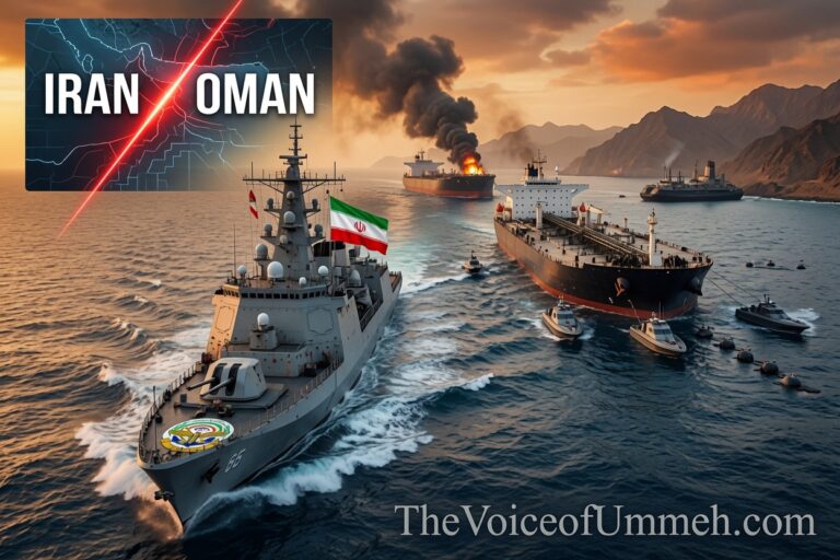 آبنائے ہرمز، ایران اعلان، خاتم الانبیاء، امریکی جارحیت، ایرانی جوابی کارروائی
