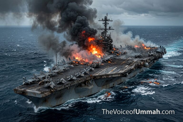امریکی طیارہ بردار جہاز USS Gerald R. Ford میں لگی آگ کی تباہ کاریاں