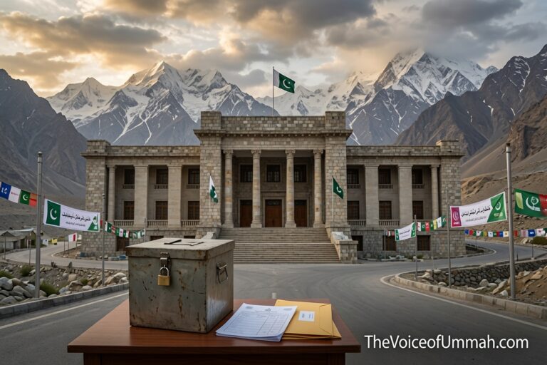 گلگت بلتستان اسمبلی انتخابات 2026 کے لیے پولنگ کا منظر