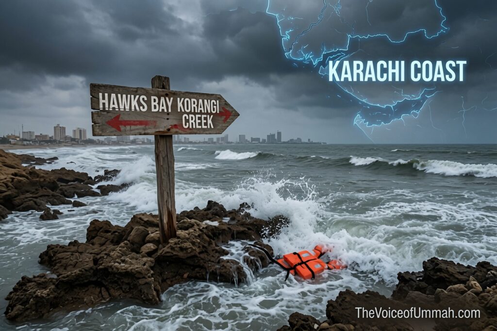 کراچی کے ساحل پر ڈوبنے والے افراد کا المناک واقعہ