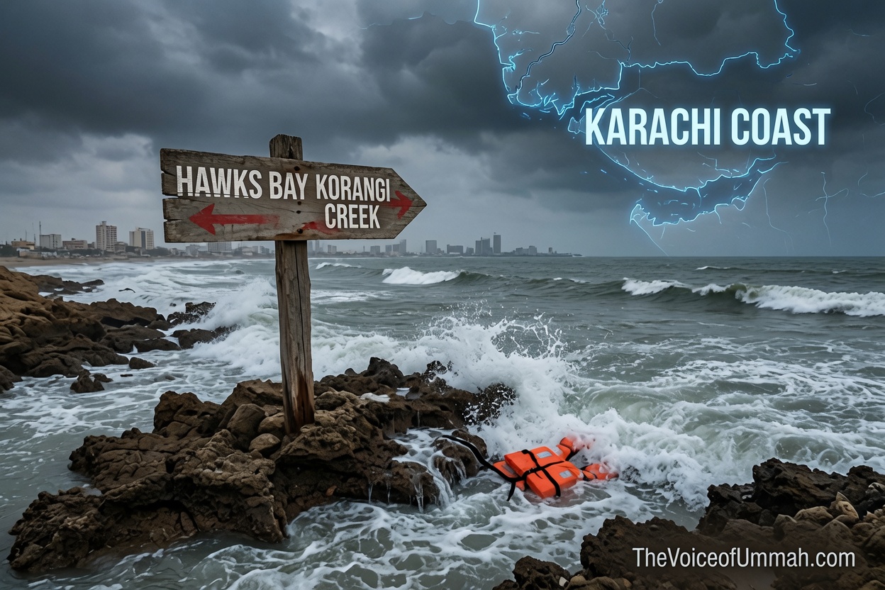 کراچی کے ساحل پر ڈوبنے والے افراد کا المناک واقعہ