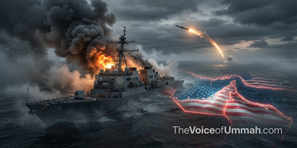 Iranian Navy strikes US destroyer command center in Sea of Oman