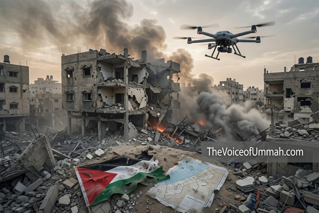 Israeli drone strike kills three Palestinians in Al-Rimal, Gaza City