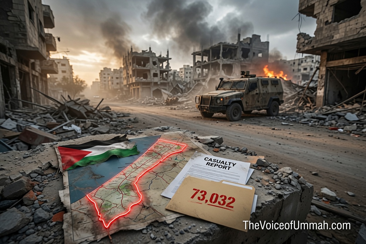 Gaza death toll rises to 73,032 due to ongoing Israeli aggression