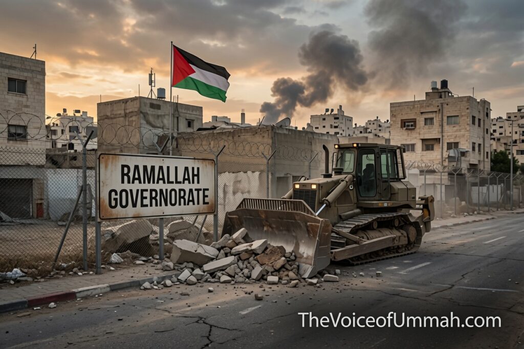 Israeli occupation forces detain Palestinians in Ramallah governorate
