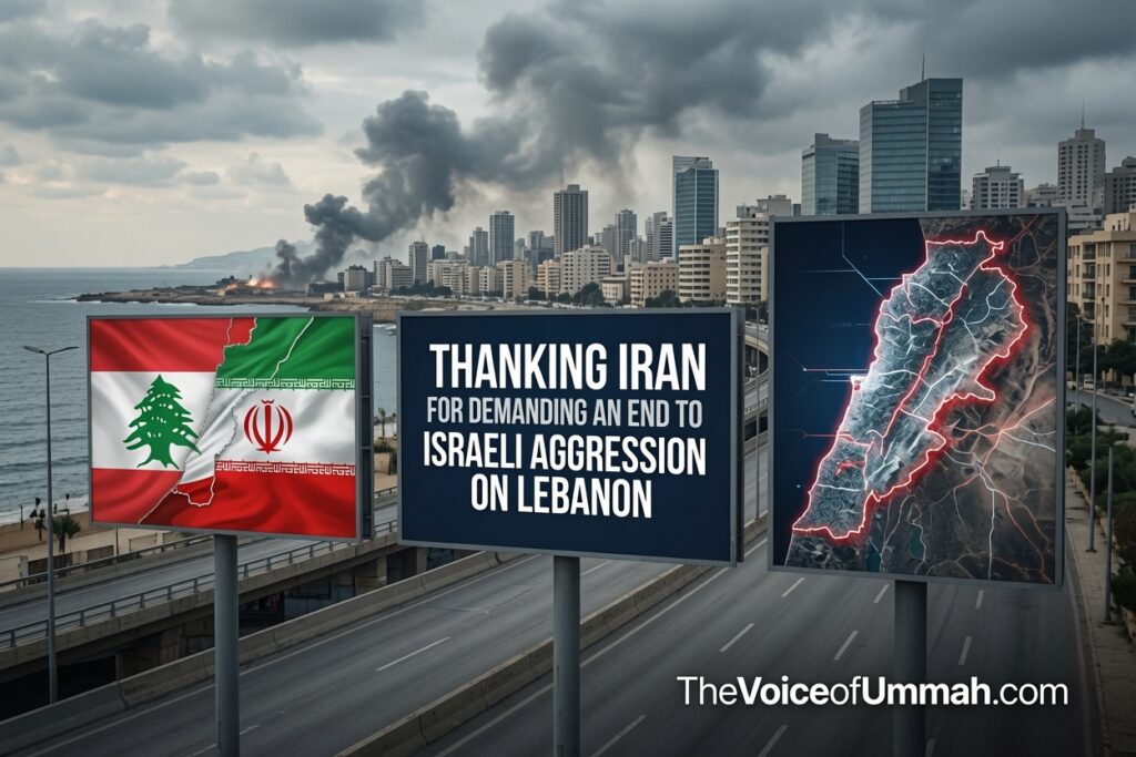 Banners thanking Iran for supporting Lebanon installed on road to Beirut airport