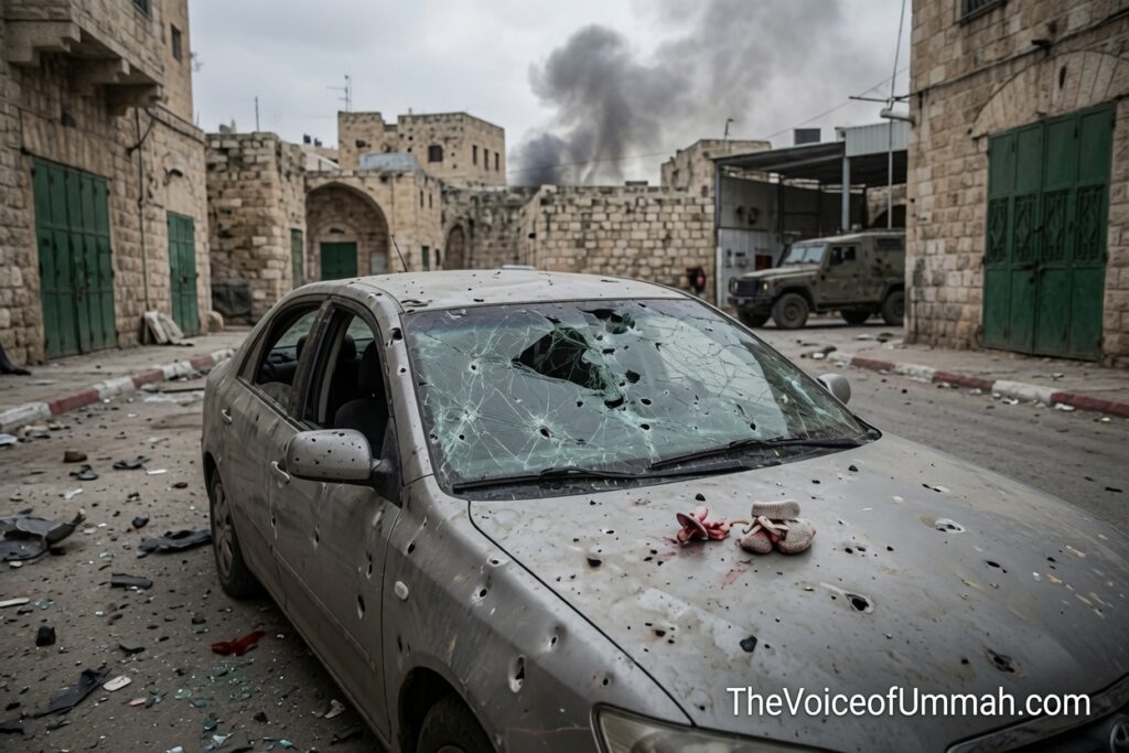 Israeli occupation forces shoot Palestinian family in Hebron injuring infant