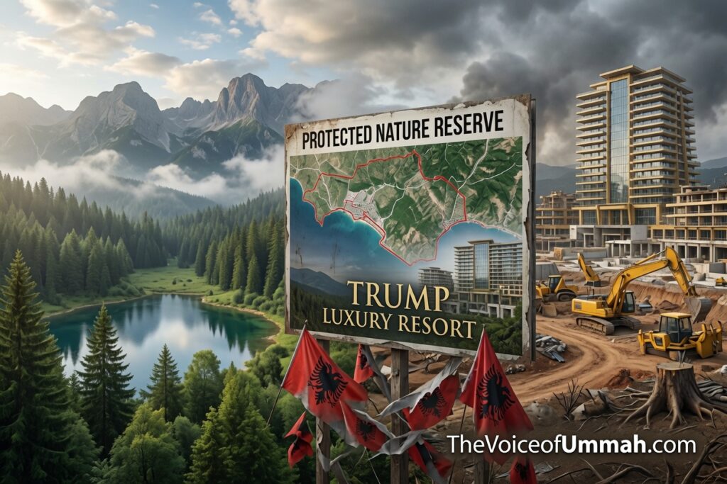 Albanians protest against Trump-linked luxury resort in protected area