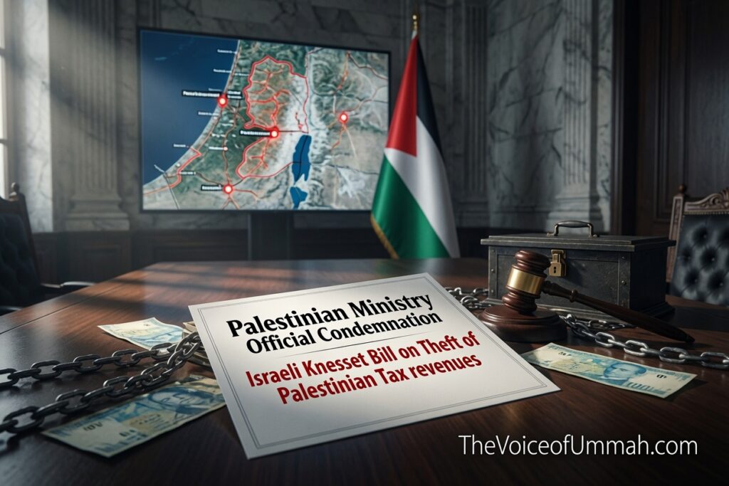 Palestinian Ministry condemns Israeli Knesset bill on theft of tax revenues
