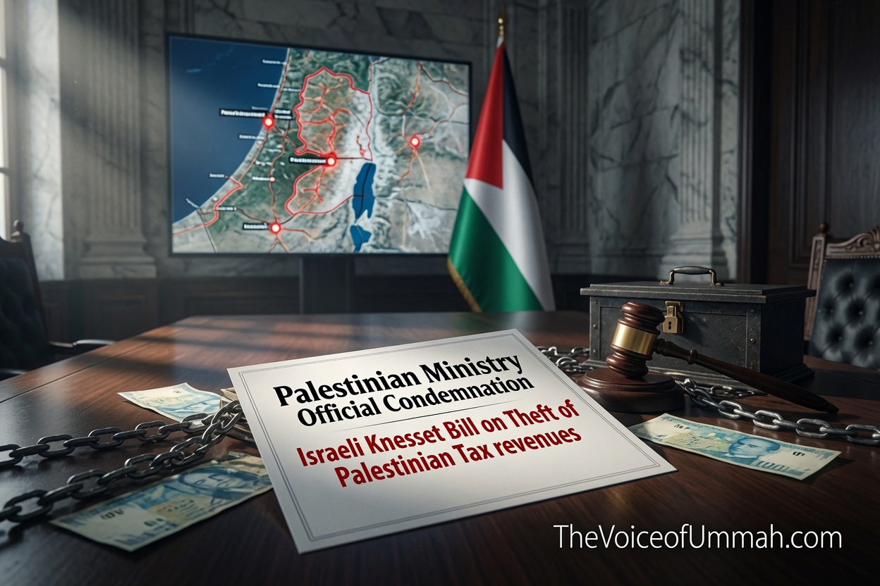 Palestinian Ministry condemns Israeli Knesset bill on theft of tax revenues