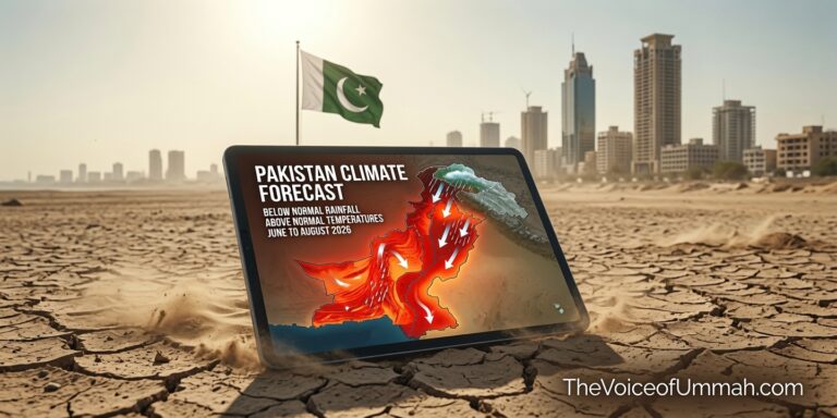 Pakistan below normal rainfall and above normal temperature forecast by PMD