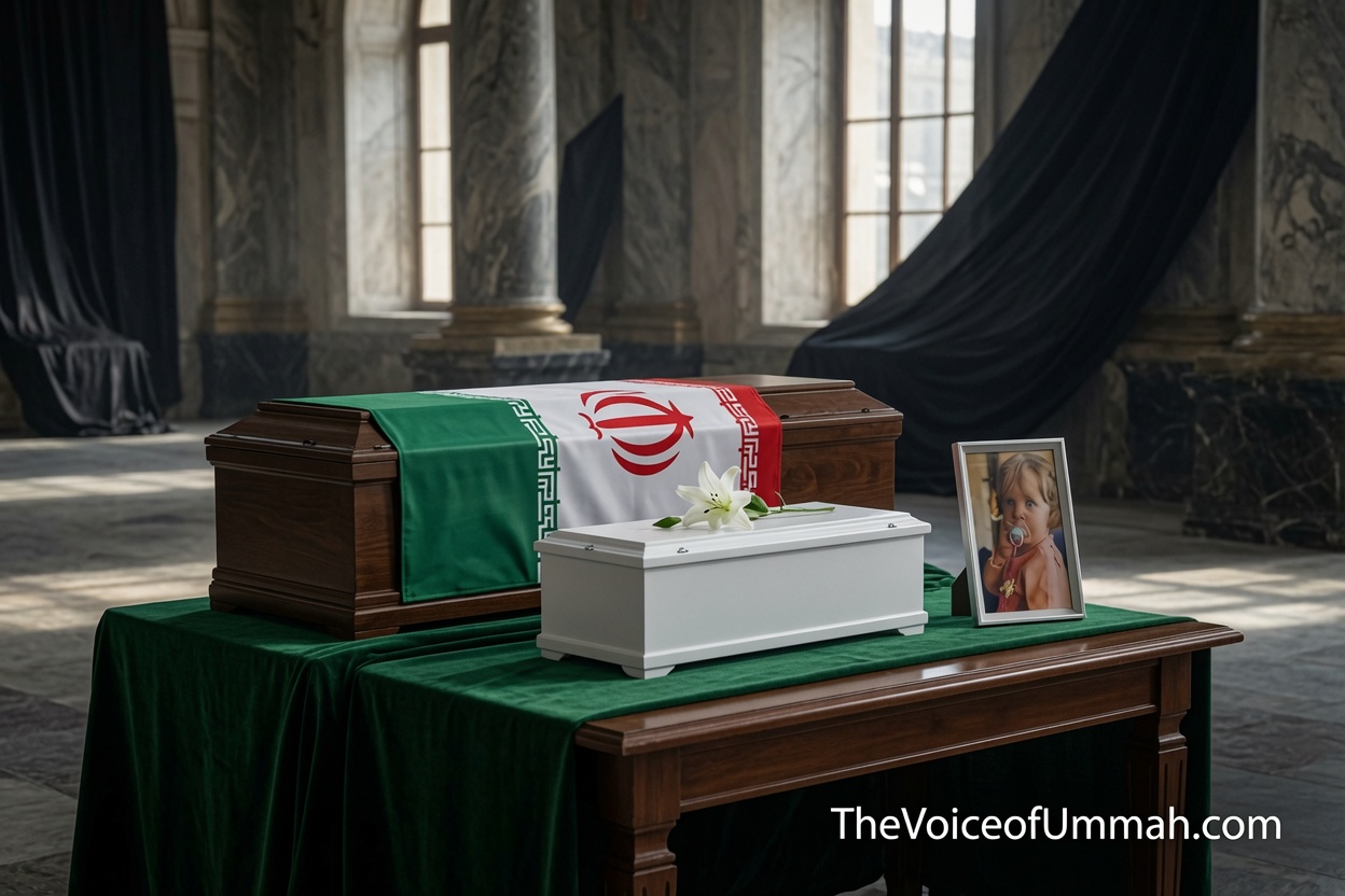 شہید آیت اللہ سید علی خامنہ ای کی پوتی کا تابوت
