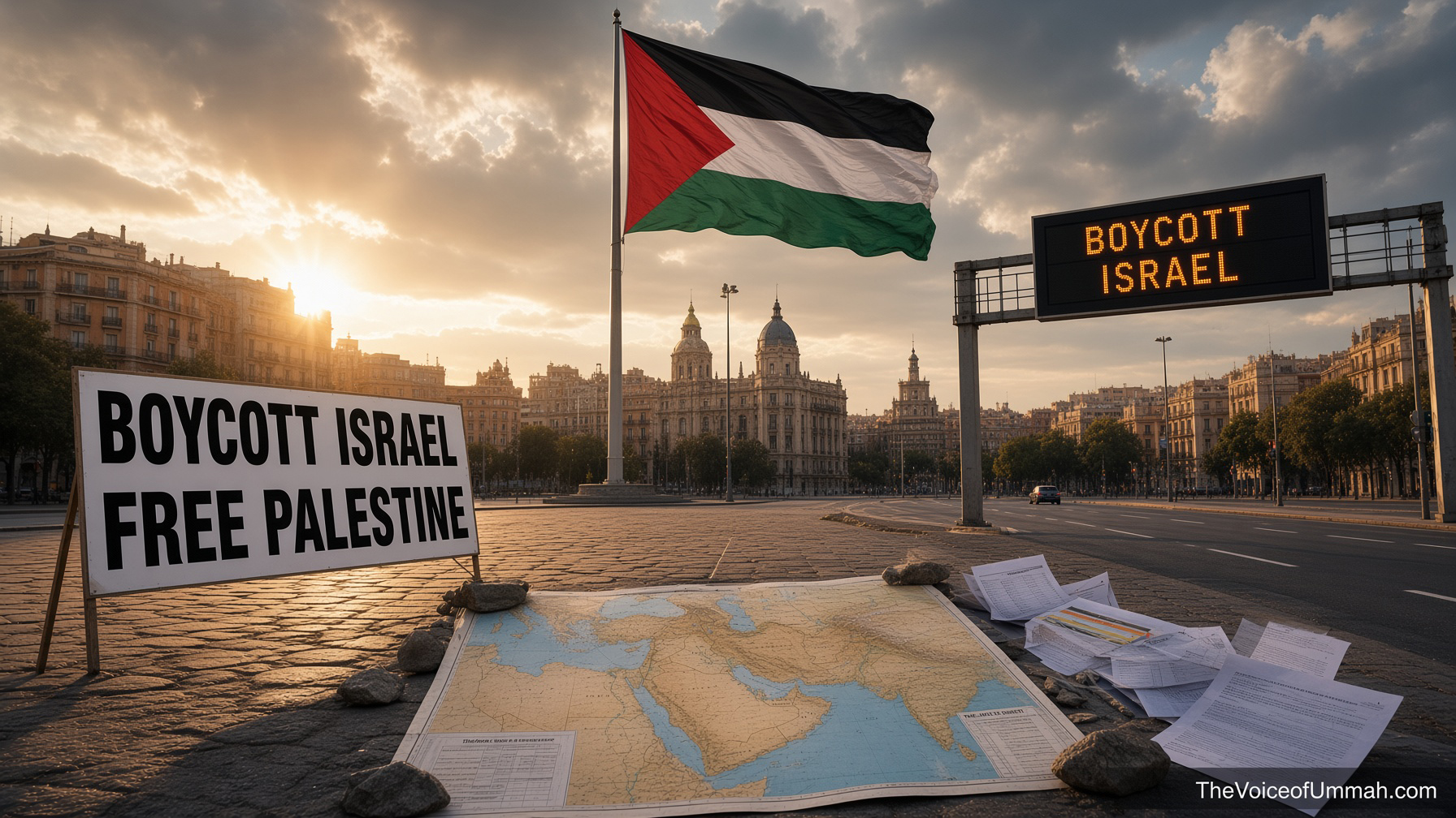 مالاگا میں فلسطین مارچ
