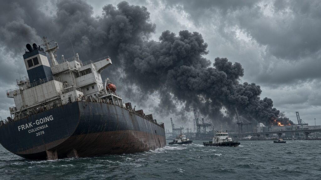 Qingdao Port Ship Fire Leaves 20 Dead and 5 Missing